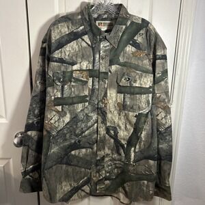 Vtg. Russell Outdoors Explorer Camo Long Sleeve Shirt Mens XL Hunting